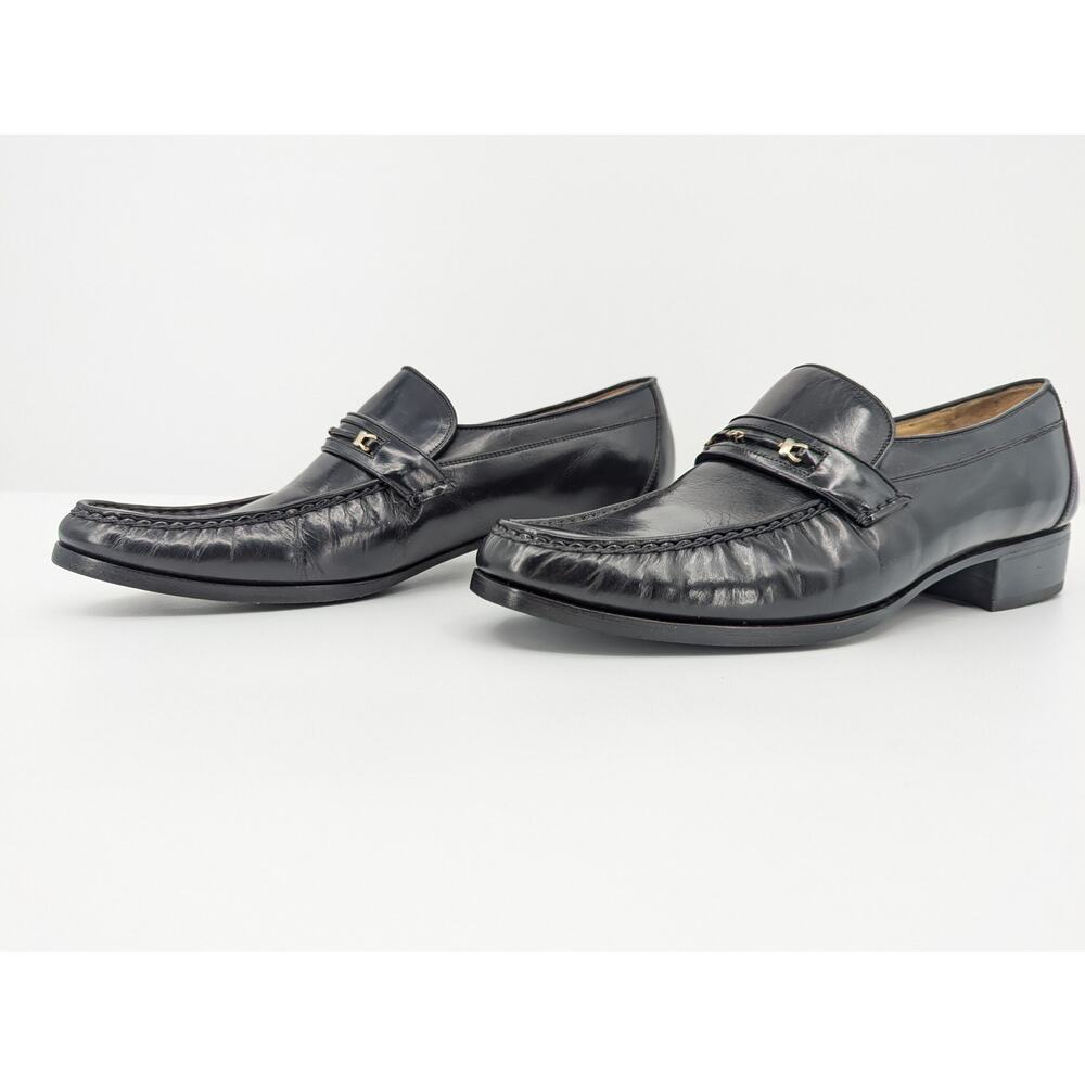 Regal Executive Club Black Leather Loafers Men's Size 9.5B Slip-On Dress Shoes